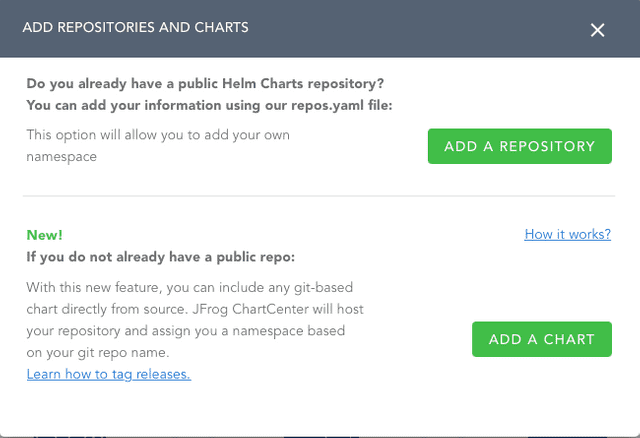 add repositories and charts